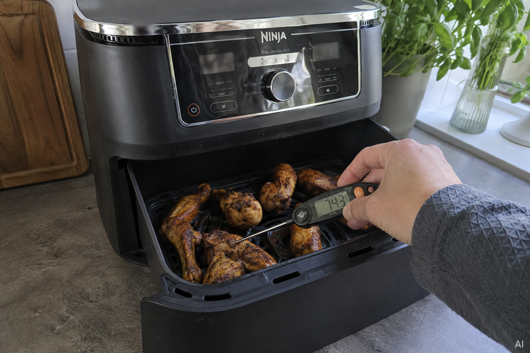 Kerntemperatur im Airfryer messen