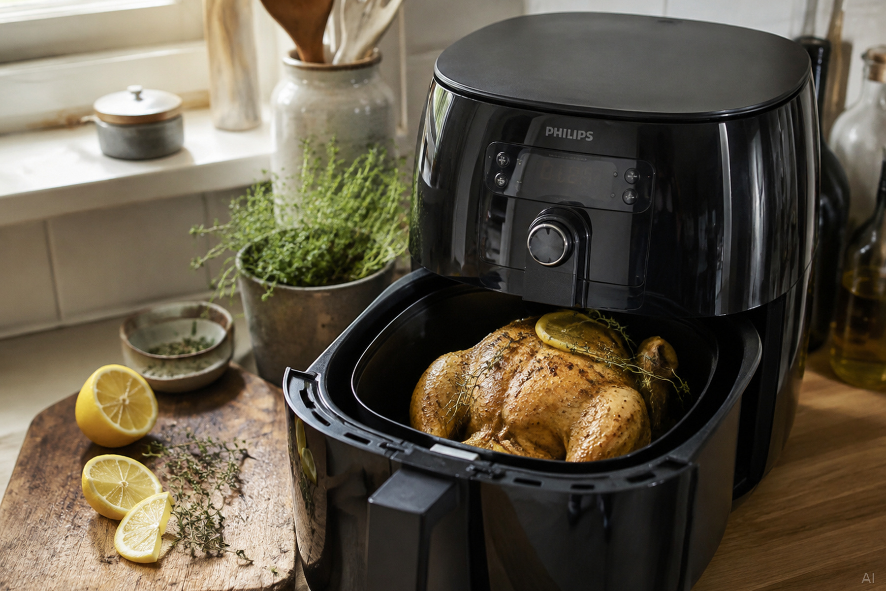Ganzes Hähnchen im Airfryer