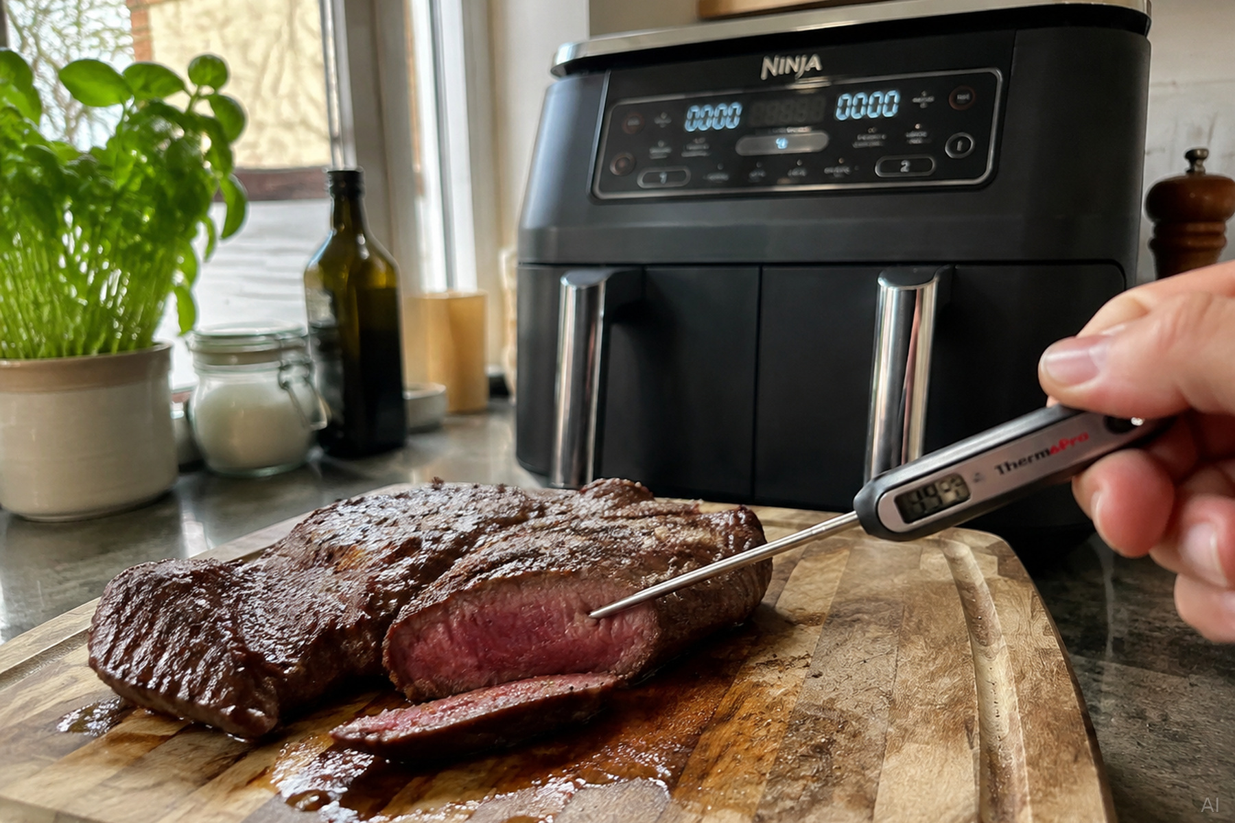 Steak im Airfryer mit richtiger Kerntemperatur