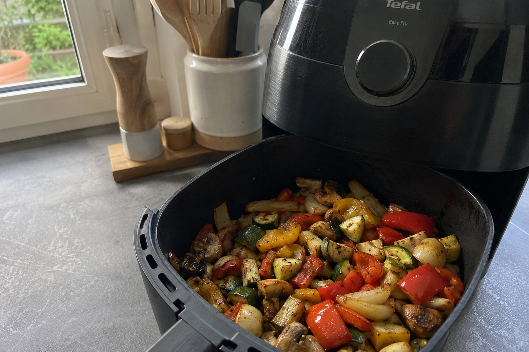 Buntes Gemüse aus dem Airfryer