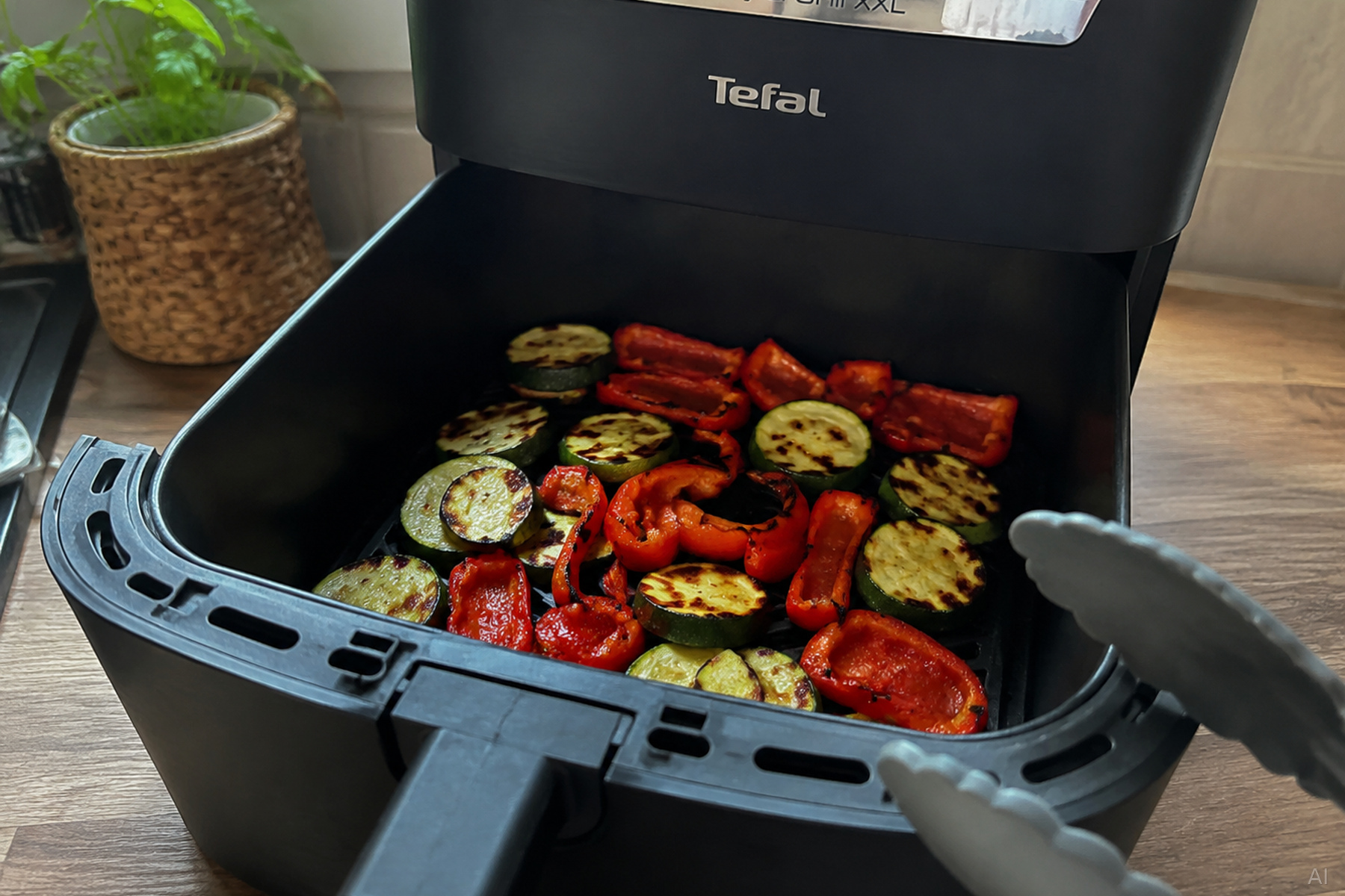 Zucchini und Paprika aus dem Airfryer