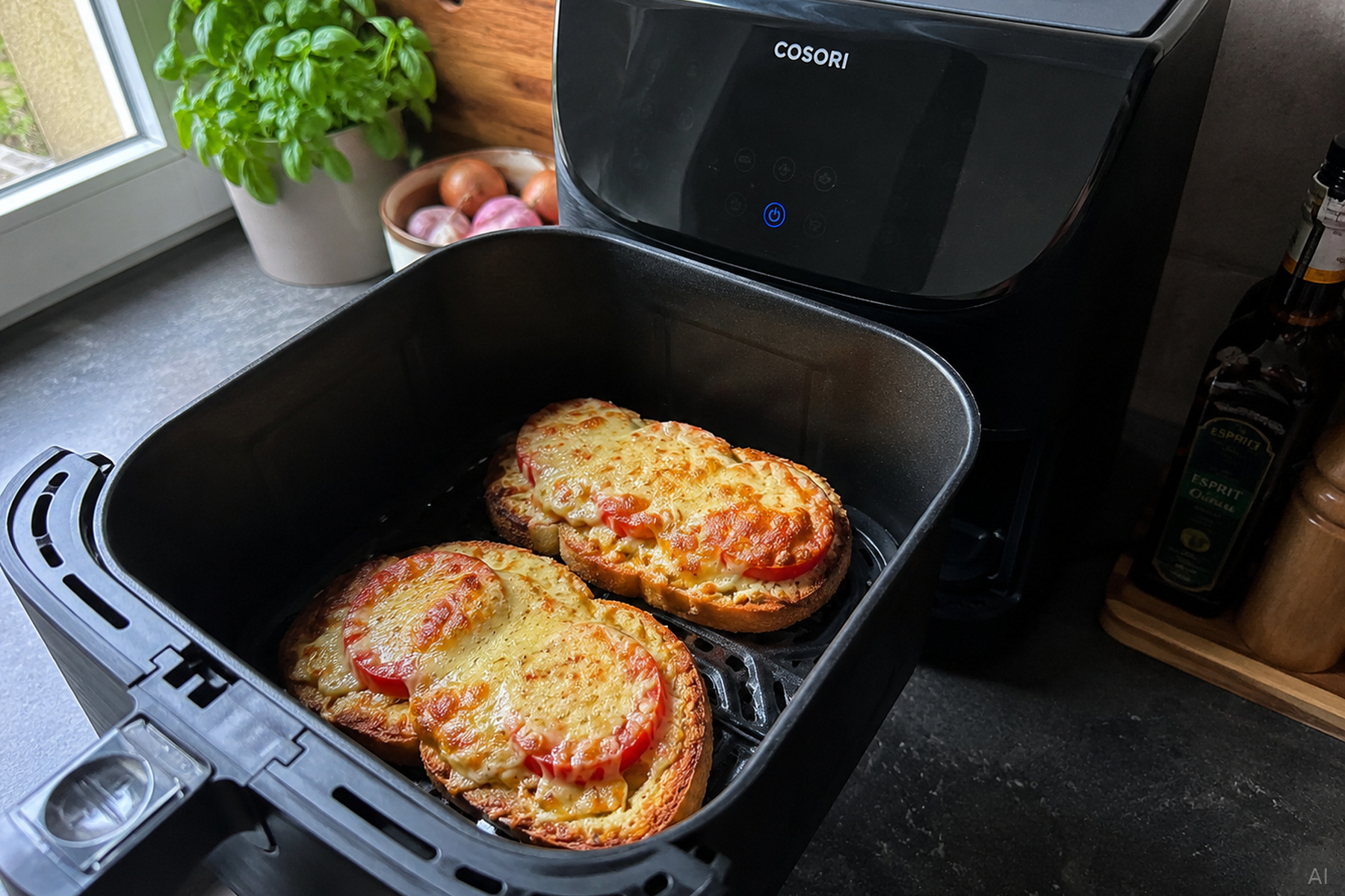 Warmer Käsetoast aus dem Airfryer