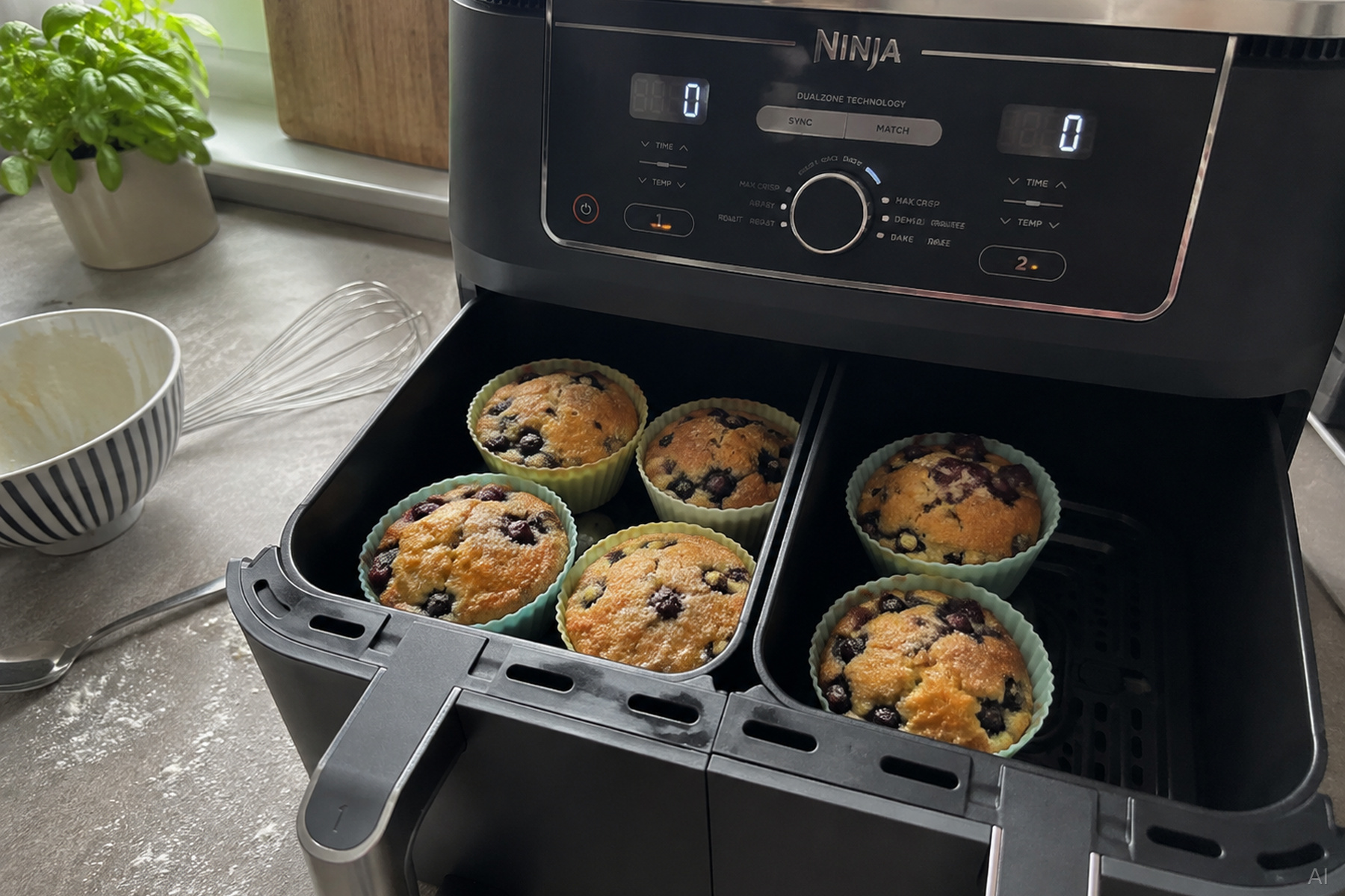 Blaubeermuffins aus dem Airfryer