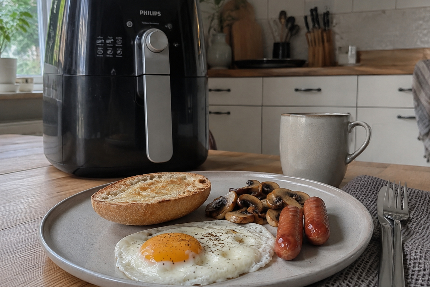 Komplettes Frühstück aus dem Airfryer