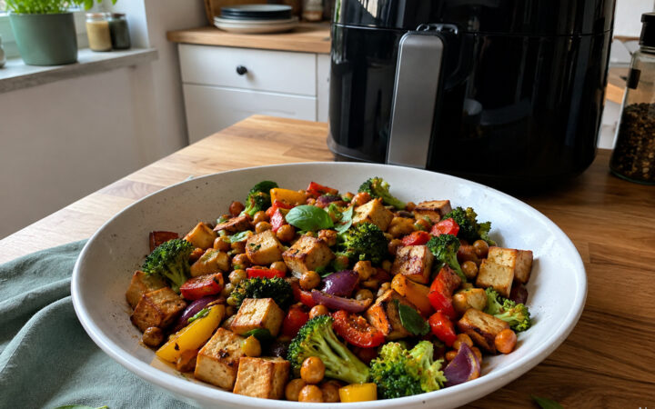 Vegetarisches Gericht aus dem Airfryer