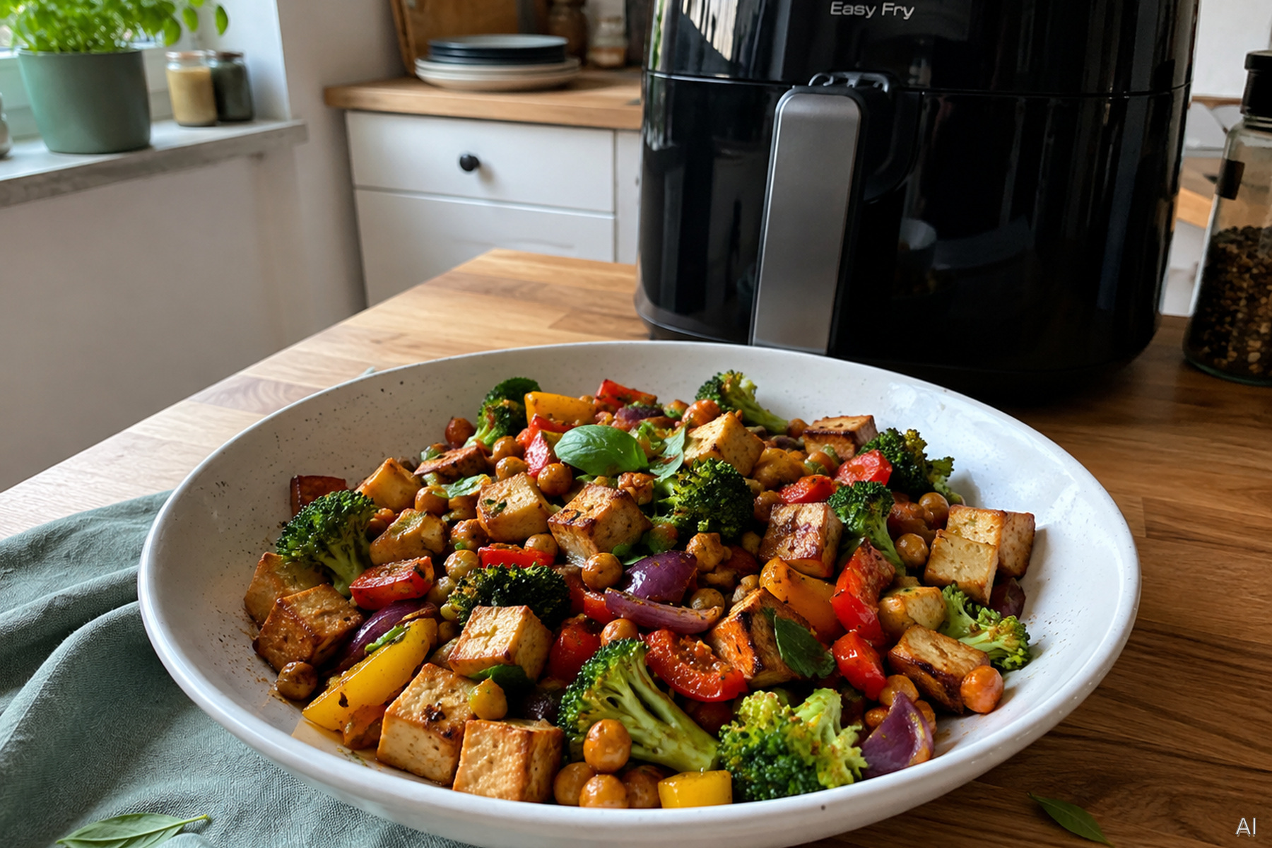 Vegetarisches Gericht aus dem Airfryer
