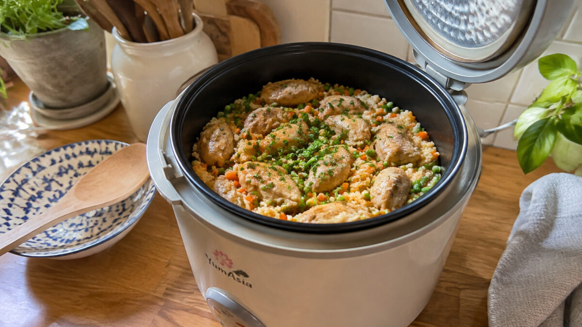 Hähnchen mit Reis als One-Pot-Gericht
