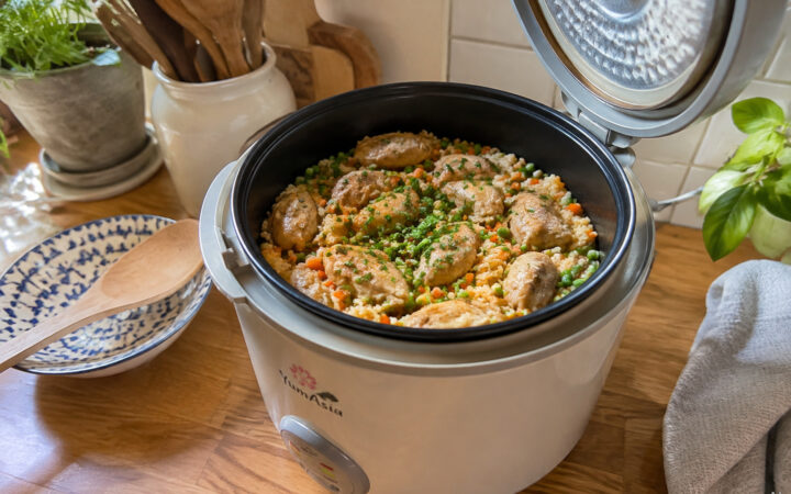 Hähnchen mit Reis als One-Pot-Gericht