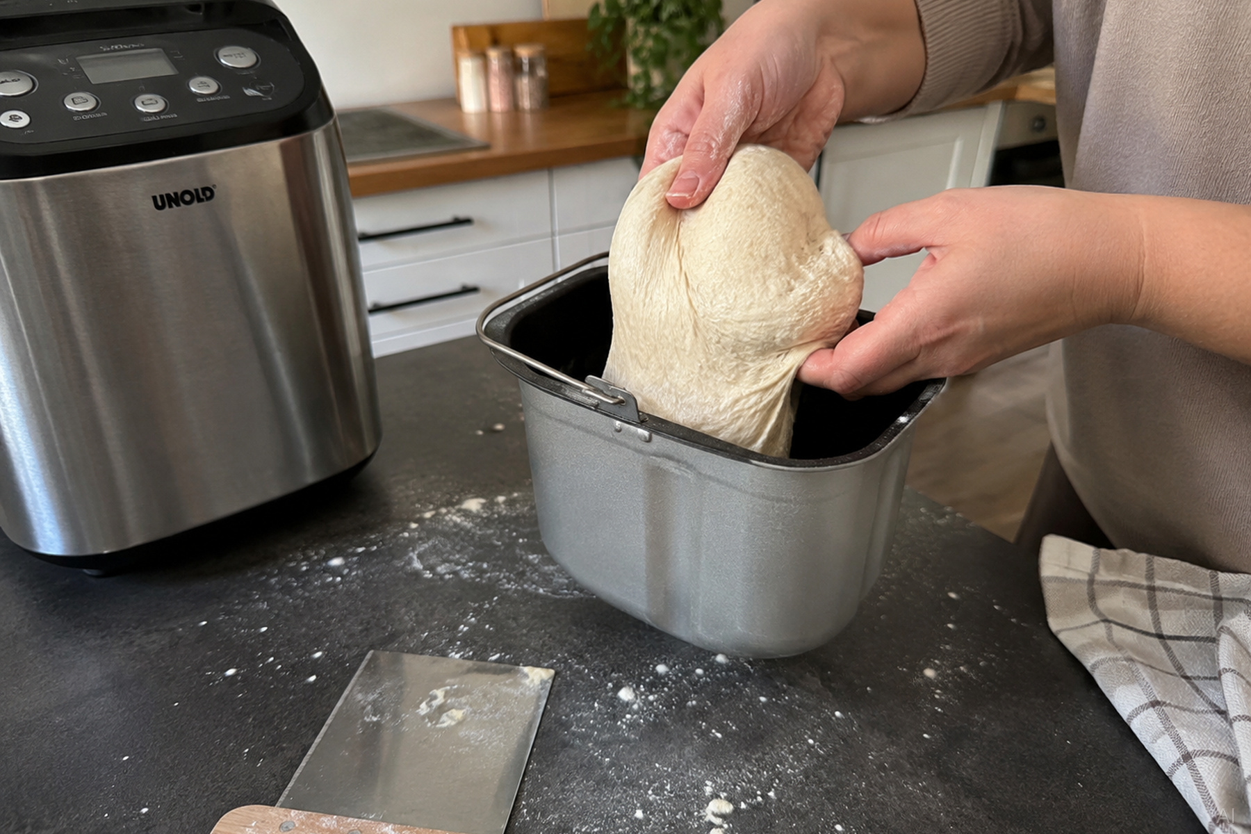 Pizzateig aus dem Brotbackautomaten