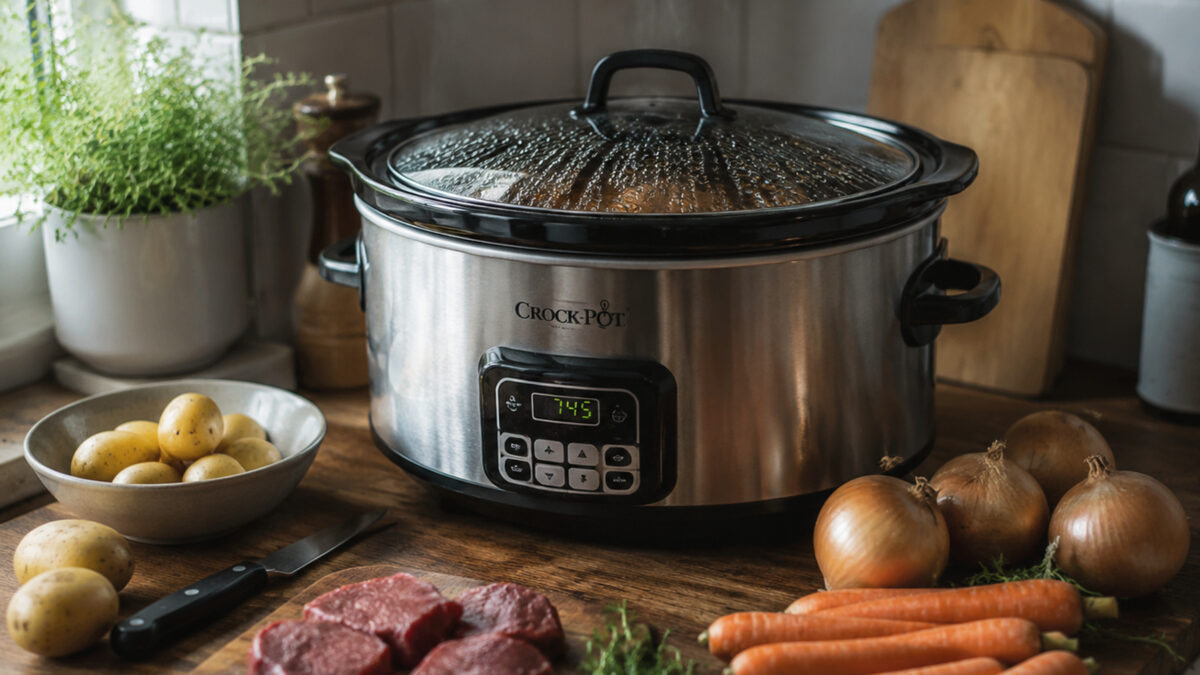 Crock-Pot Slow Cooker mit frischen Zutaten