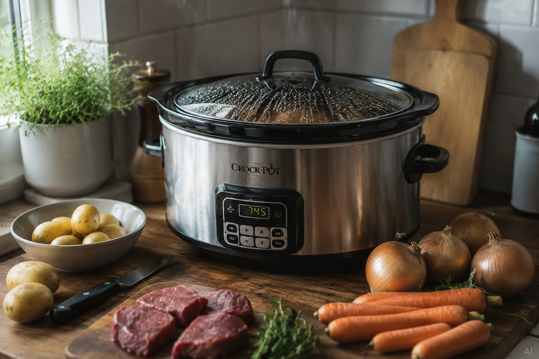 Crock-Pot Slow Cooker mit frischen Zutaten