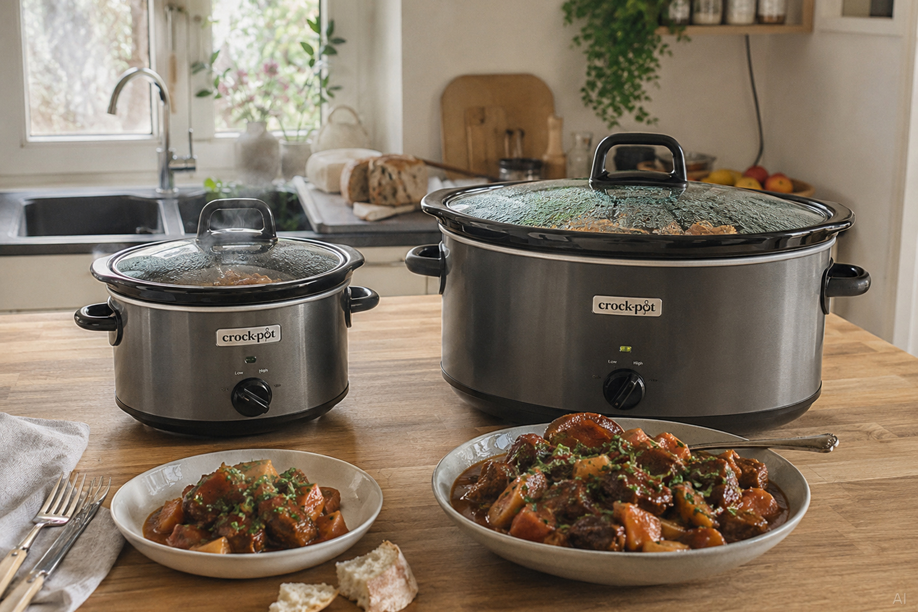 Slow-Cooker-Größen für zwei bis sechs Personen