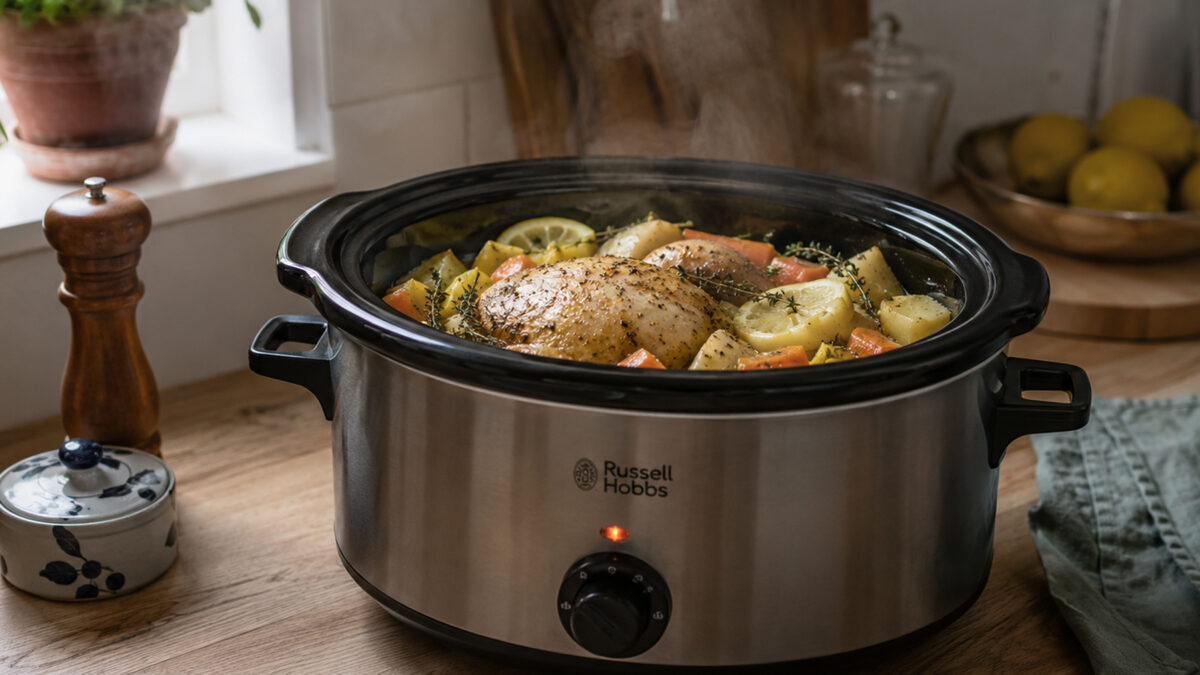 Hähnchen mit Gemüse aus dem Slow Cooker
