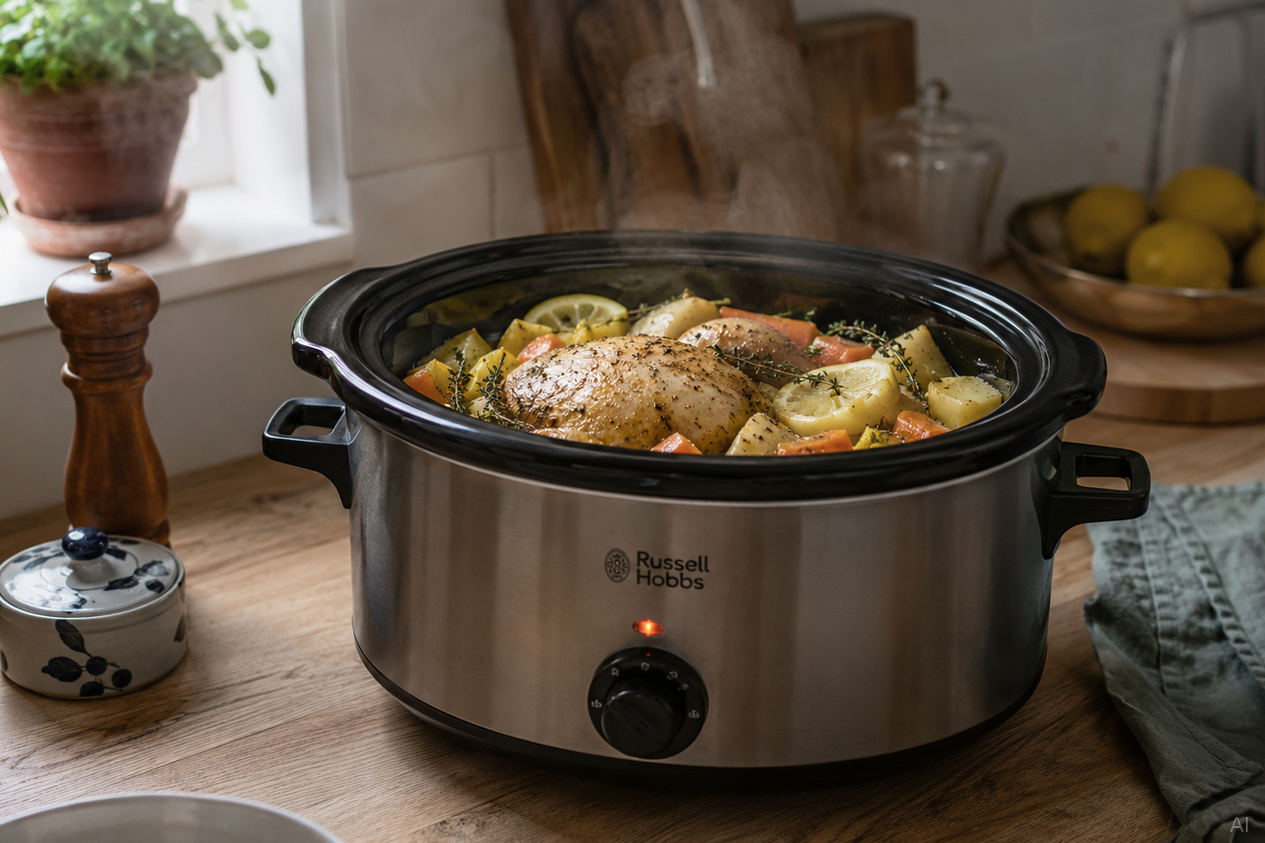 Hähnchen mit Gemüse aus dem Slow Cooker