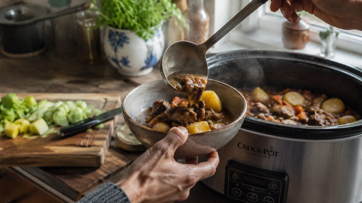 Deutscher Rindereintopf aus dem Slow Cooker
