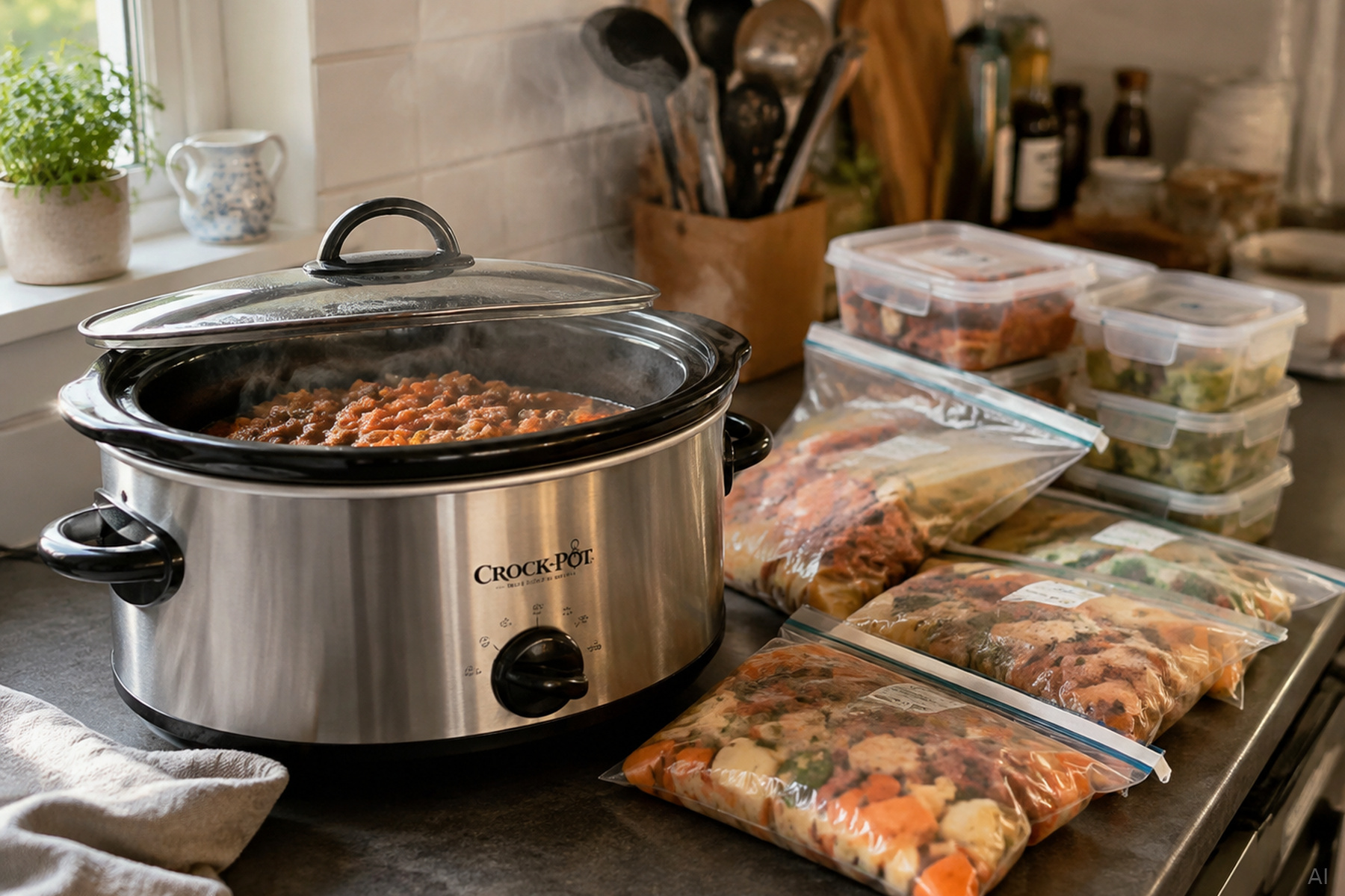 Slow-Cooker Meal Prep zum Einfrieren